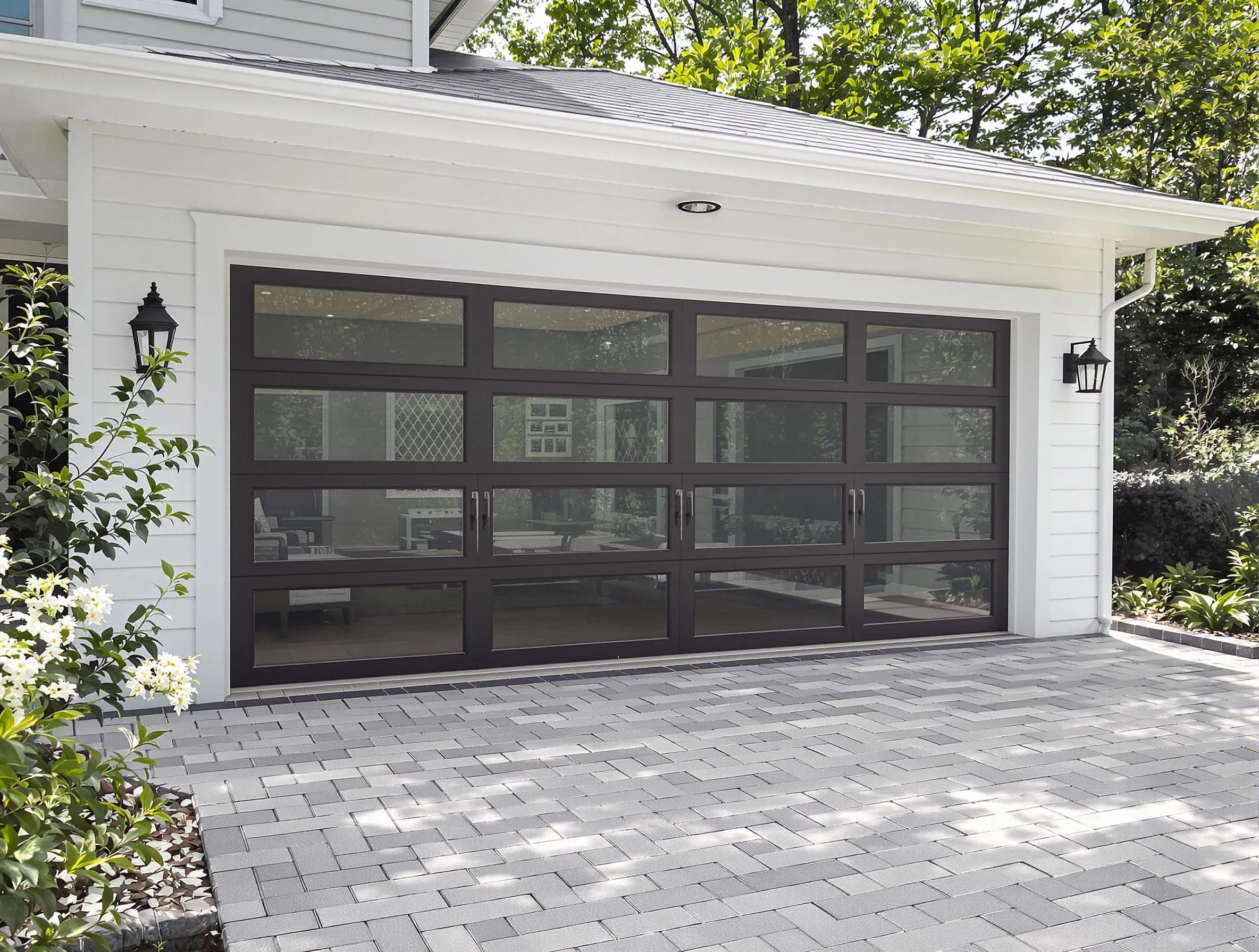 San Tan Valley Garage Door Repair design specialist presenting custom garage door options to San Tan Valley homeowner