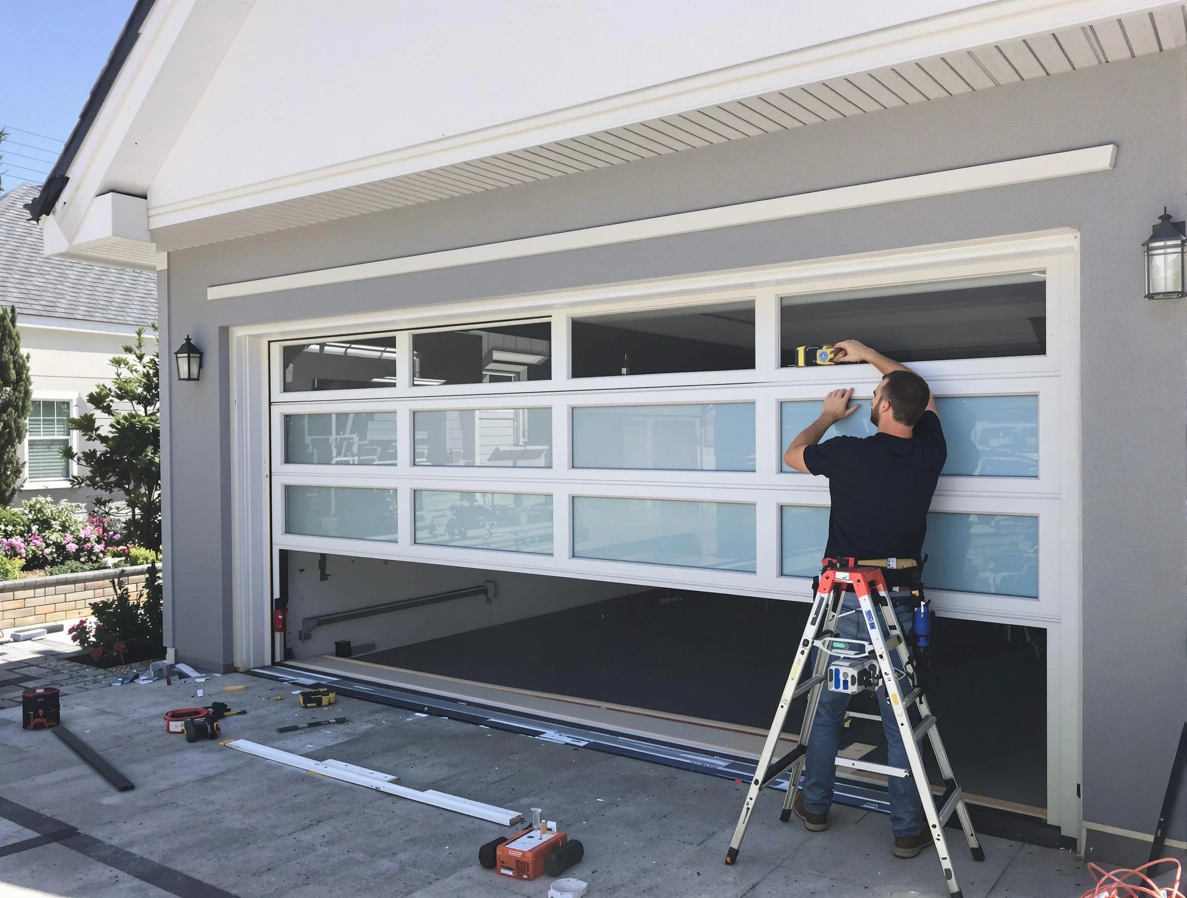 San Tan Valley Garage Door Repair team performing garage door replacement in San Tan Valley