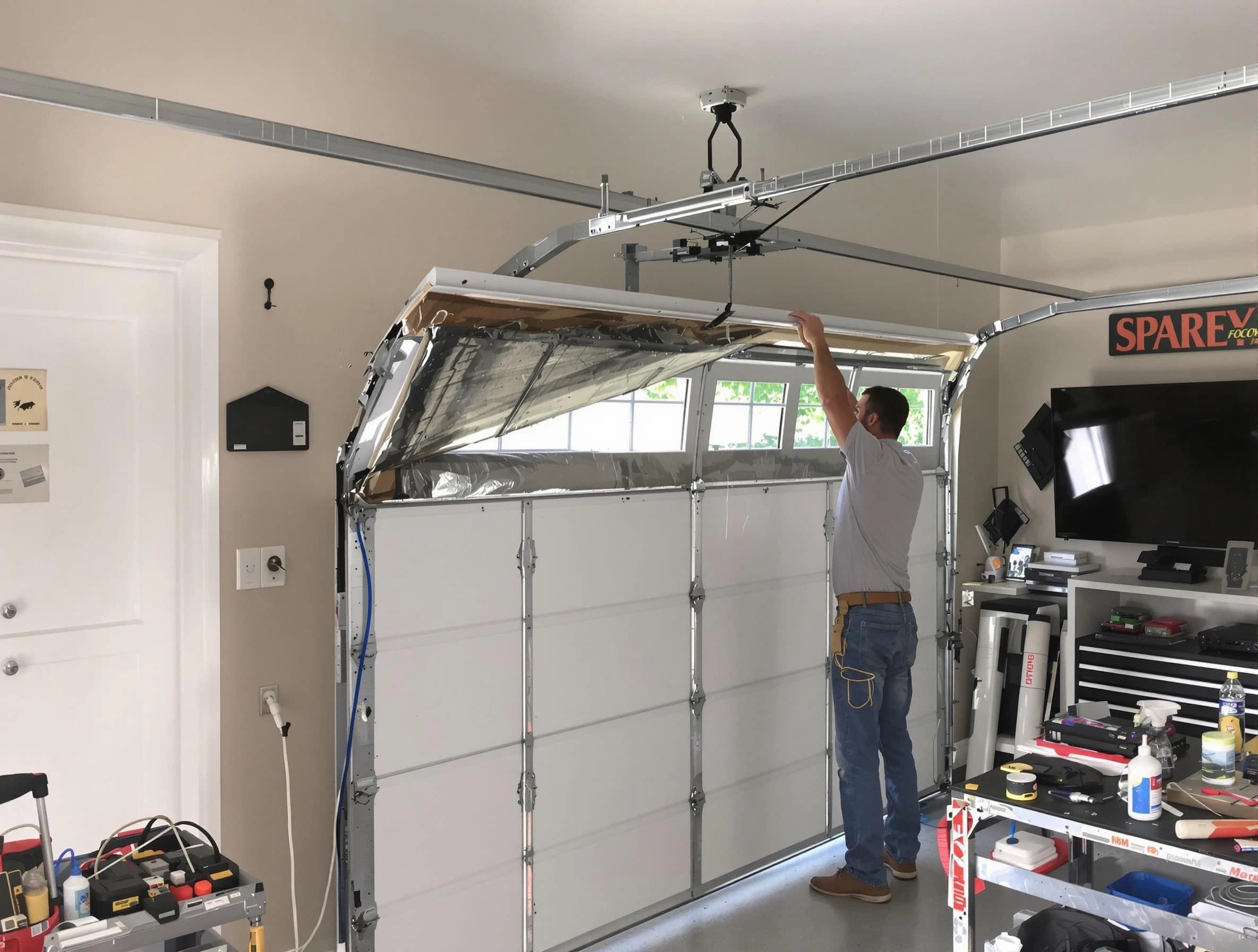 Garage door section replacement by San Tan Valley Garage Door Repair in San Tan Valley
