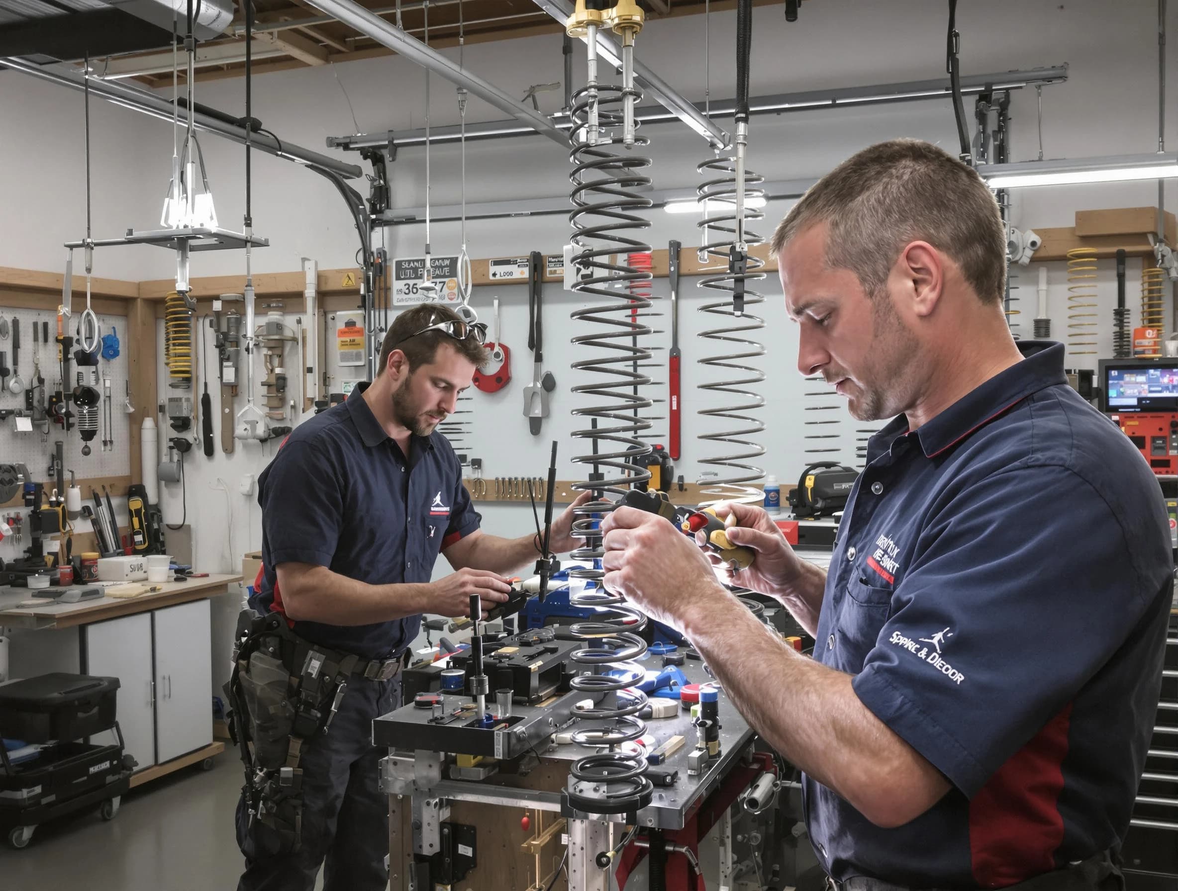 Garage door spring repair service by San Tan Valley Garage Door Repair in San Tan Valley