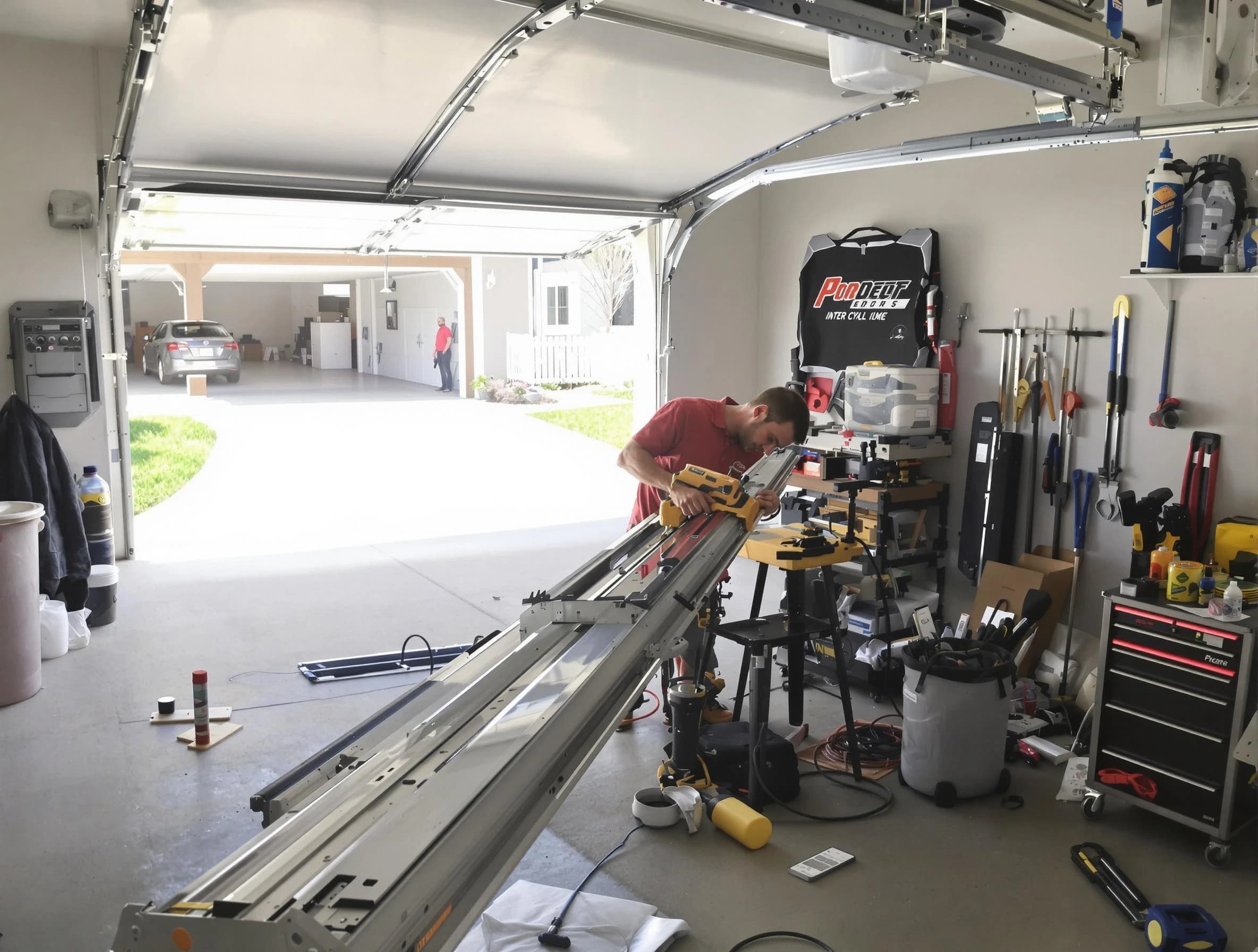 San Tan Valley Garage Door Repair expert performing track repair in San Tan Valley