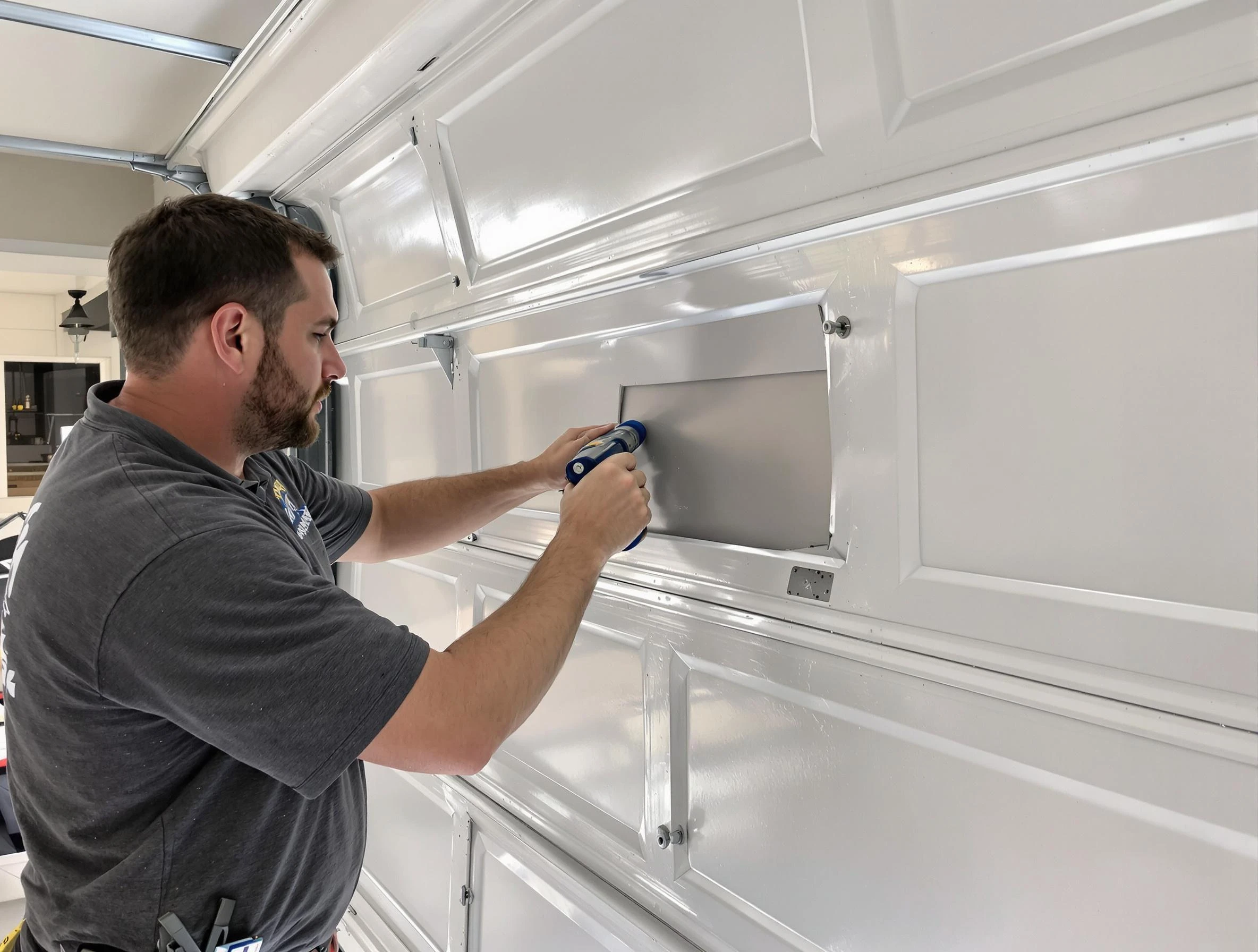 Garage door panel repair by San Tan Valley Garage Door Repair in San Tan Valley