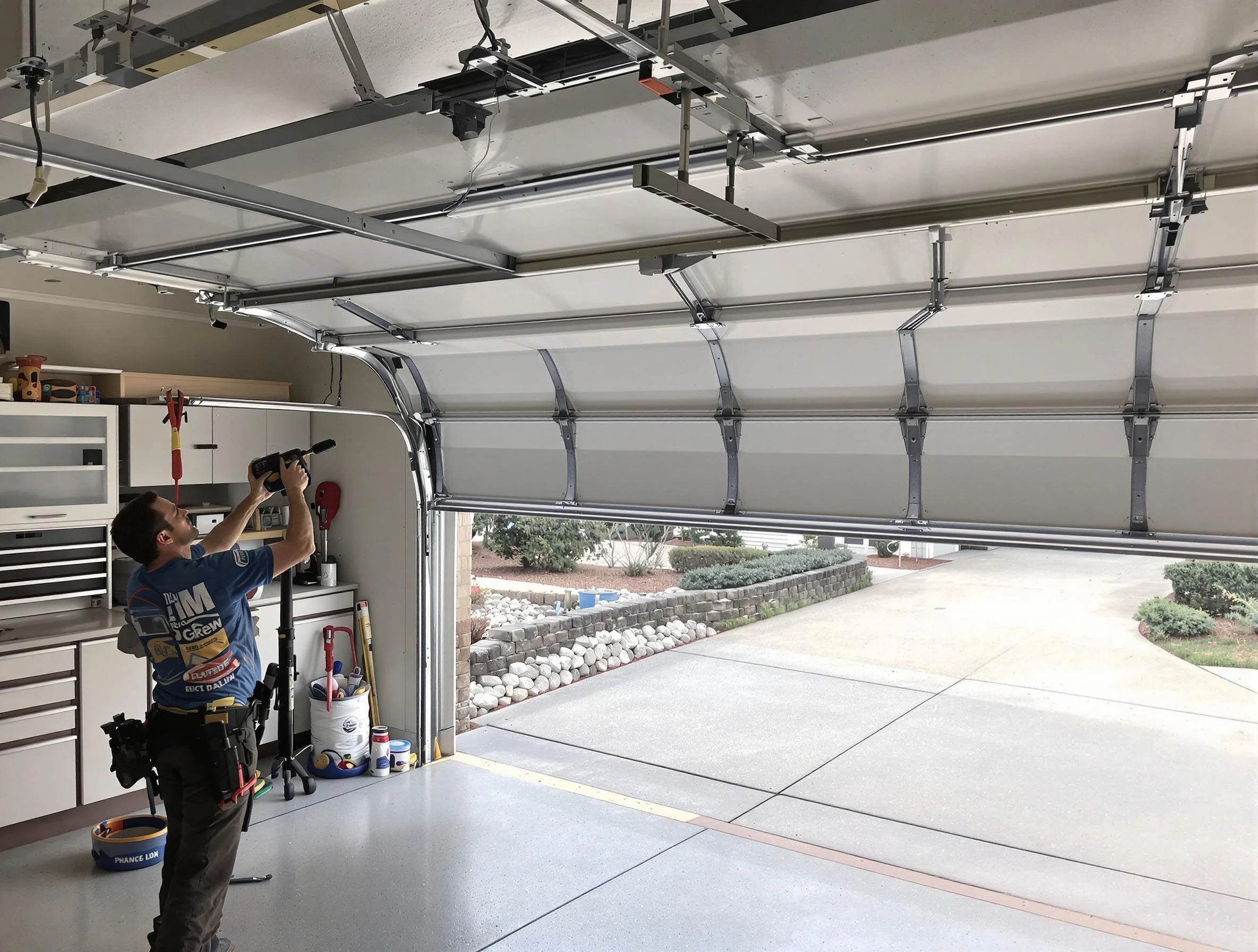 Garage door track repair service by San Tan Valley Garage Door Repair in San Tan Valley